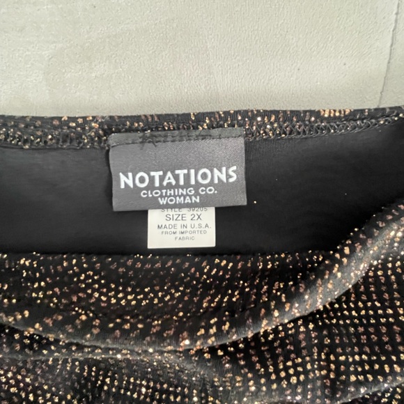 Notations Women's Sequin Tank Top Shirt (2x) - Picture 2 of 3